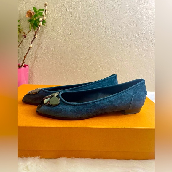 Unused Louis Vuitton Azul Talla Butterfly Flats Shoes - Picture 3 of 10